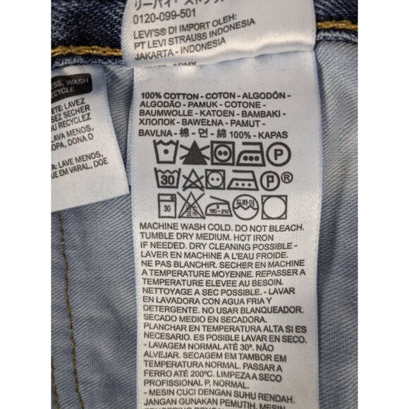 Levis 505 Regular Fit Jeans Mens 40x30 Blue Straight Leg Medium Wash Denim - Picture 9 of 11